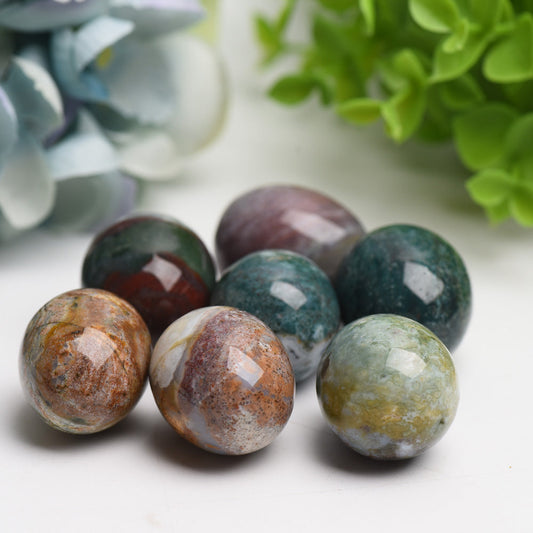 1.2" Ocean Jasper Egg Crystal Carving Bulk Wholesale