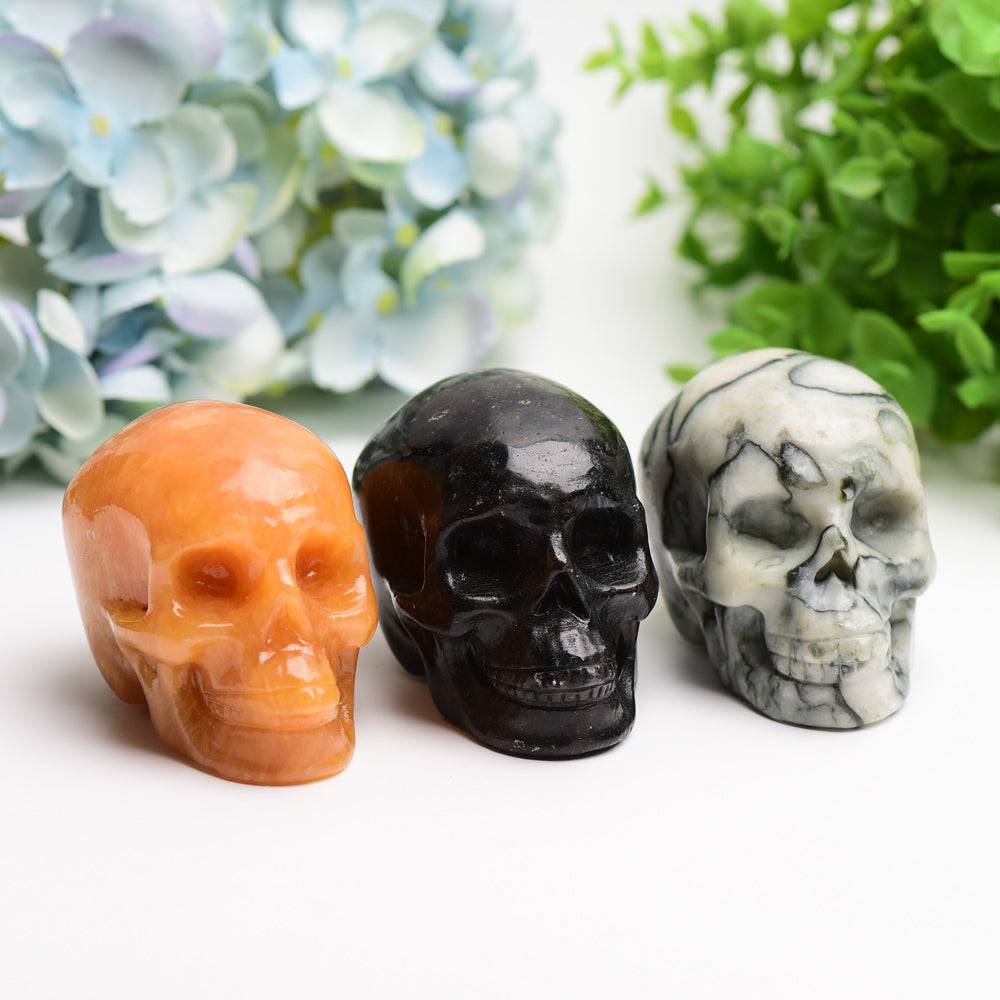 3.3" Mixed Crystal Skull Bulk Wholesale