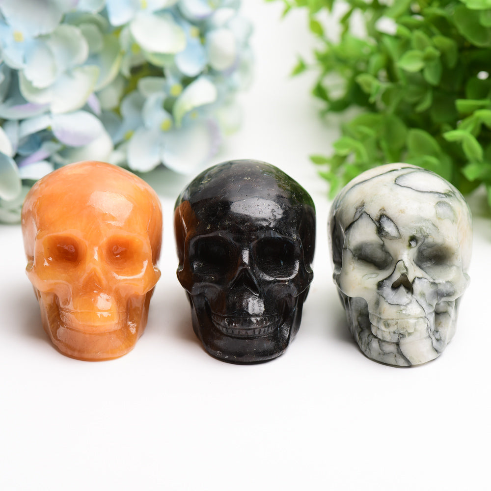 3.3" Mixed Crystal Skull Bulk Wholesale