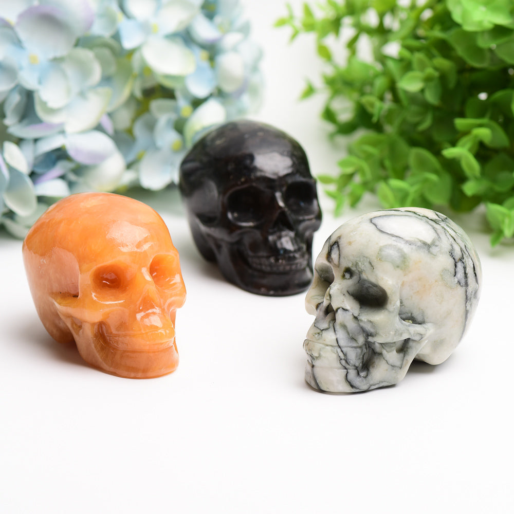 3.3" Mixed Crystal Skull Bulk Wholesale