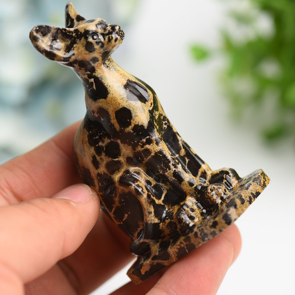 3.2" Picture Stone Cat Crystal Carving Bulk Wholesale