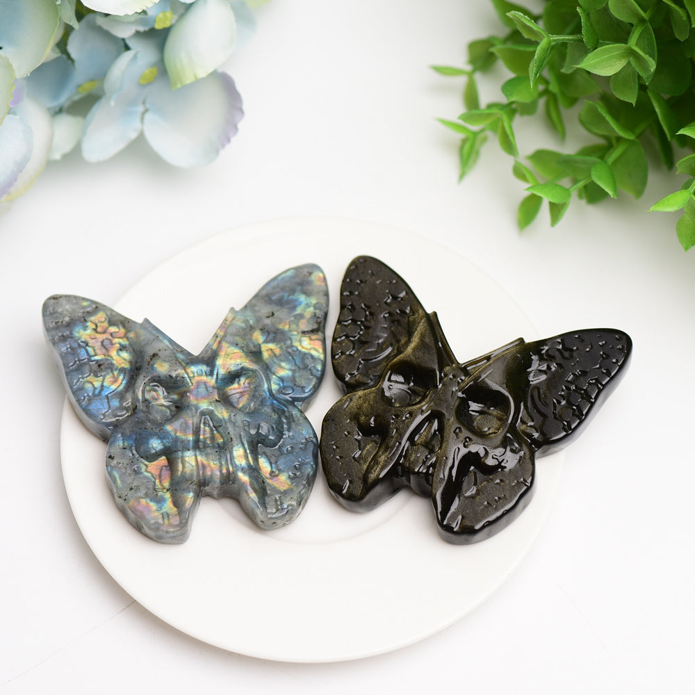 3.0" Labradorite & Golden Obsidian Butterfly Bulk Carving Wholesale