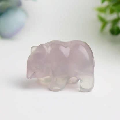 1.5" Mixed Crystal Polar Bear Crystal Carving Bulk Wholesale