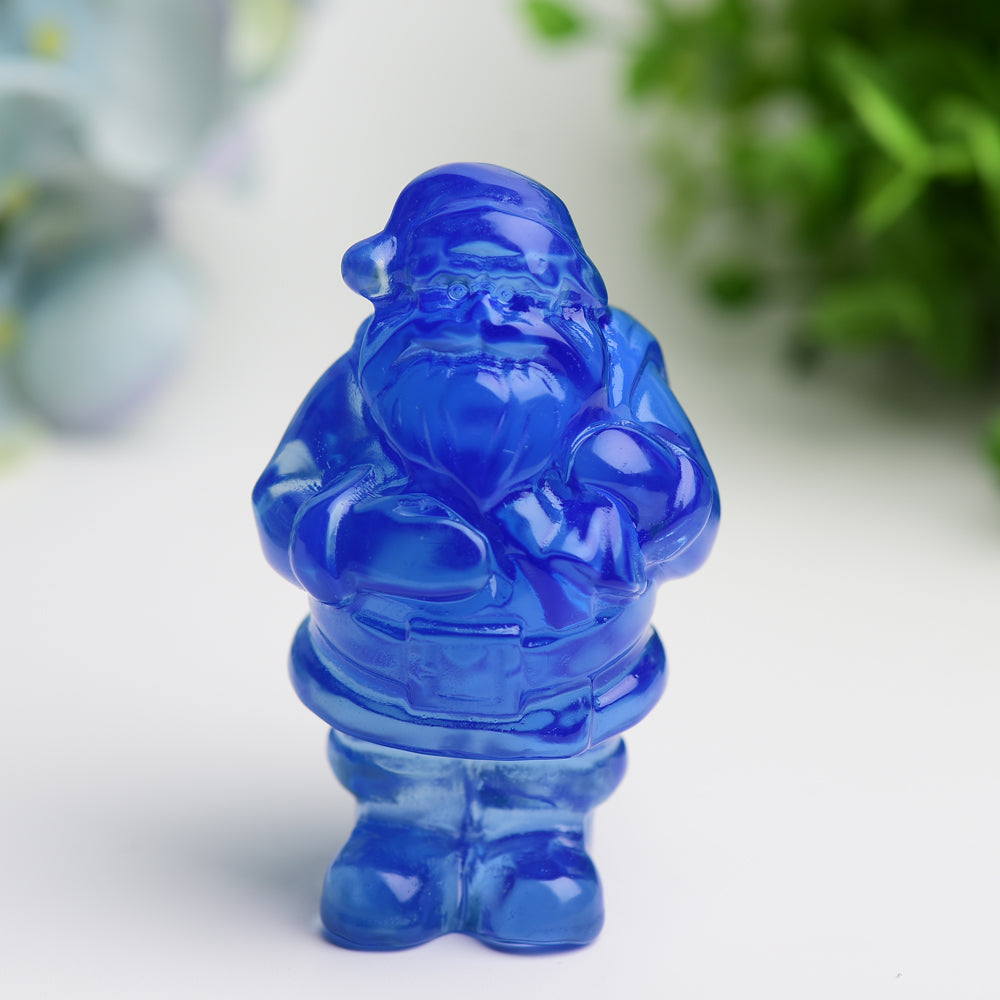 3.1" Mixed Crystal Santa Claus Carving Bulk Wholesale