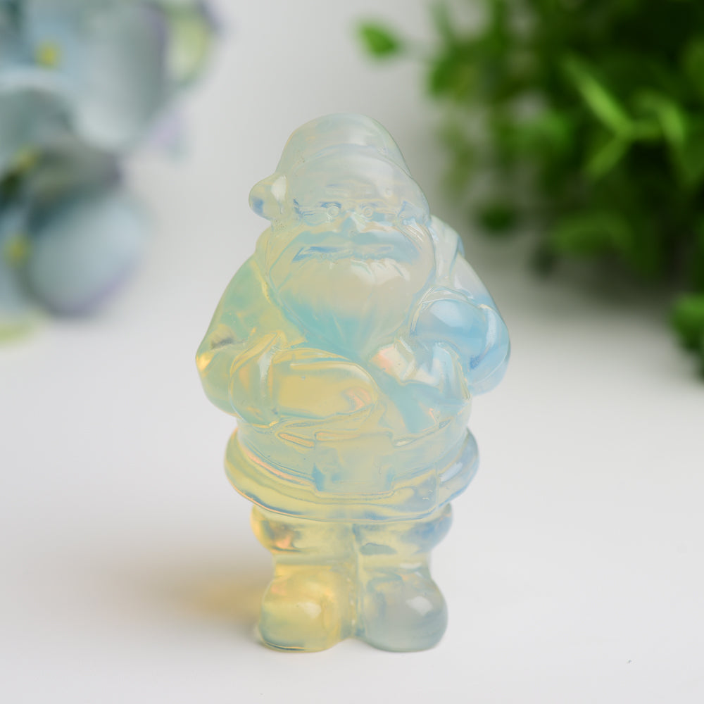 3.1" Mixed Crystal Santa Claus Carving Bulk Wholesale