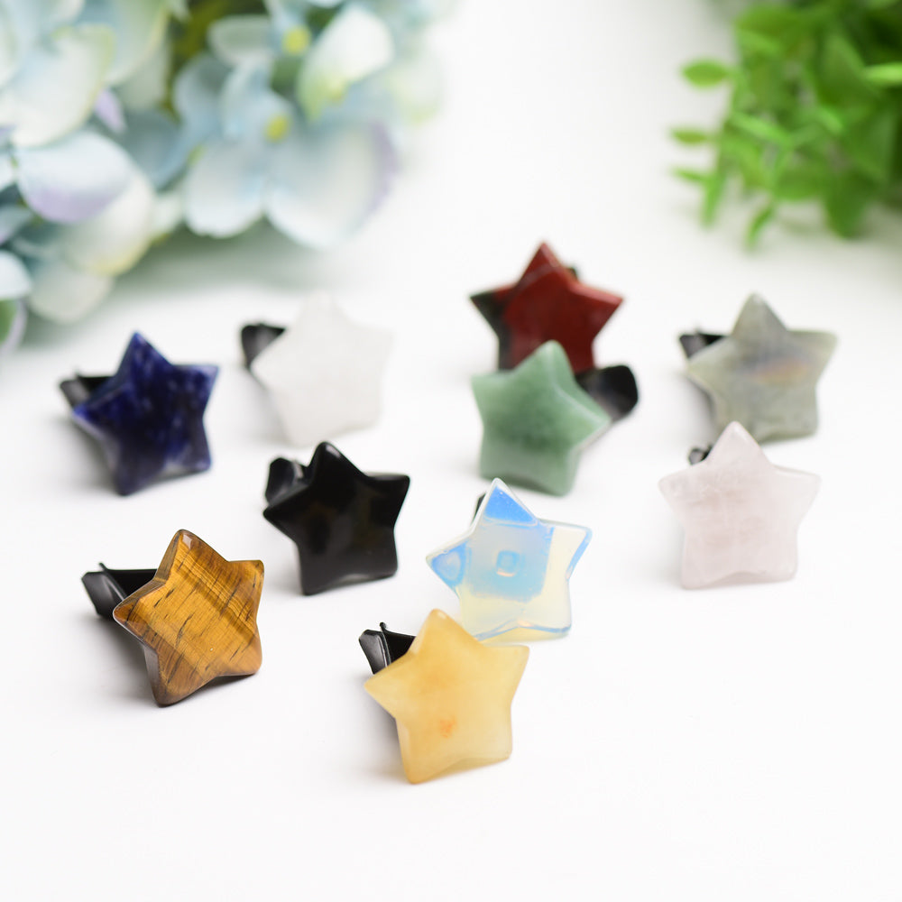 Mixed Crystal Star Shape Clip for Home Decoration Bulk Wholesale