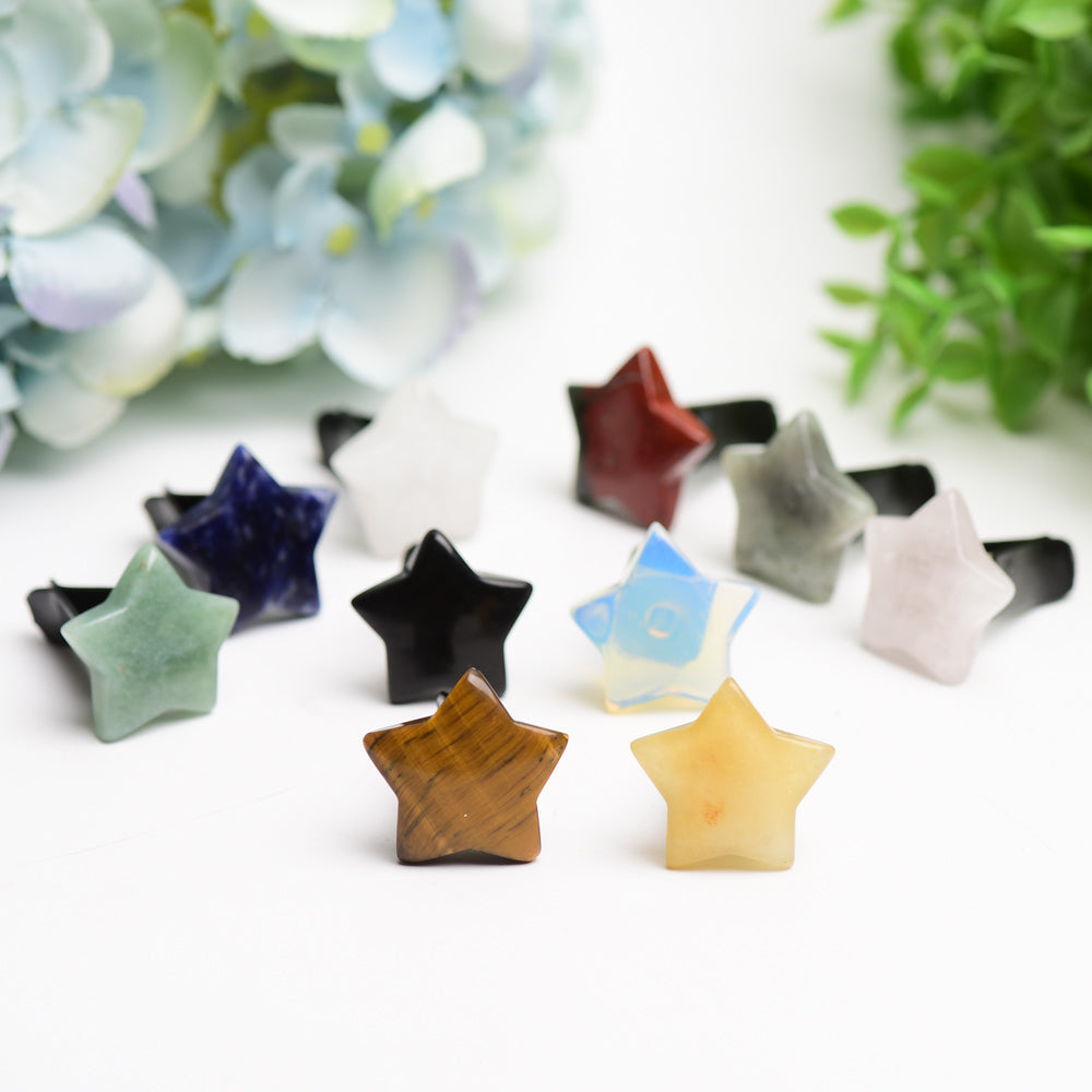 Mixed Crystal Star Shape Clip for Home Decoration Bulk Wholesale