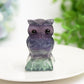 2.4" Rainbow Fluorite Owl Carving Bulk Wholesale