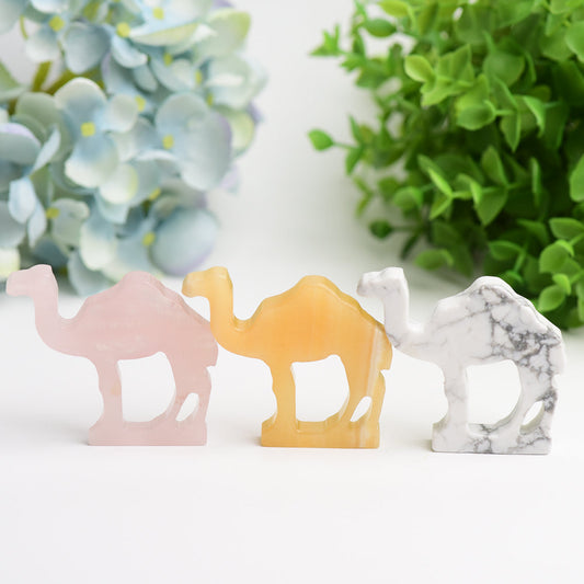 2.6" Mixed Crystal Camel Carving Bulk Wholesale