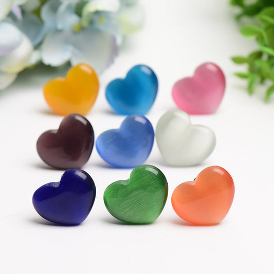 Mixed Cat's Eye Heart Shape Clip for Home Decor Bulk Wholesale