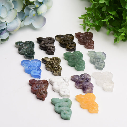 2.0" Mixed Crystal Sanke Carving Bulk Wholesale