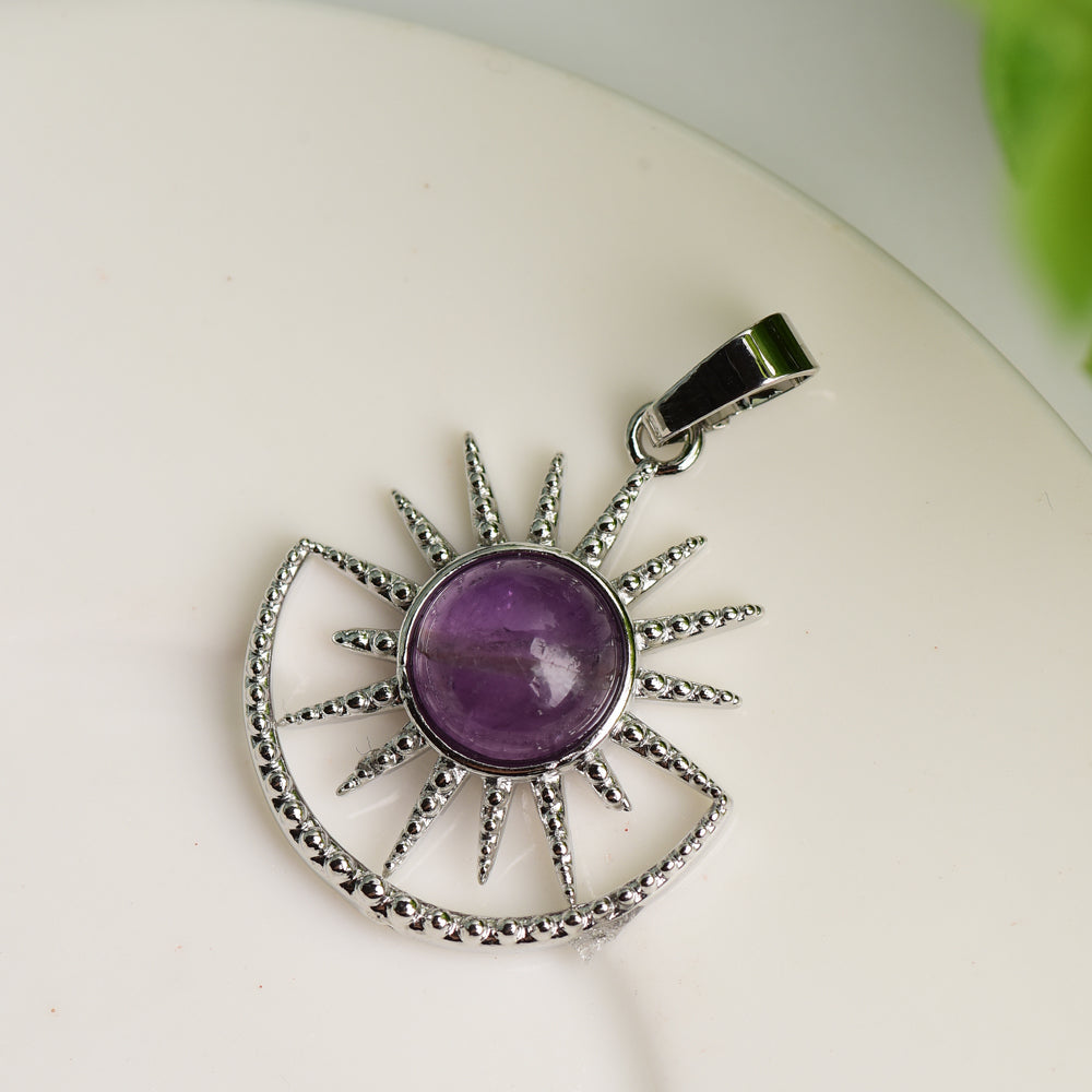 Mixed Crystal Sun Shape Pendant Bulk Wholesale