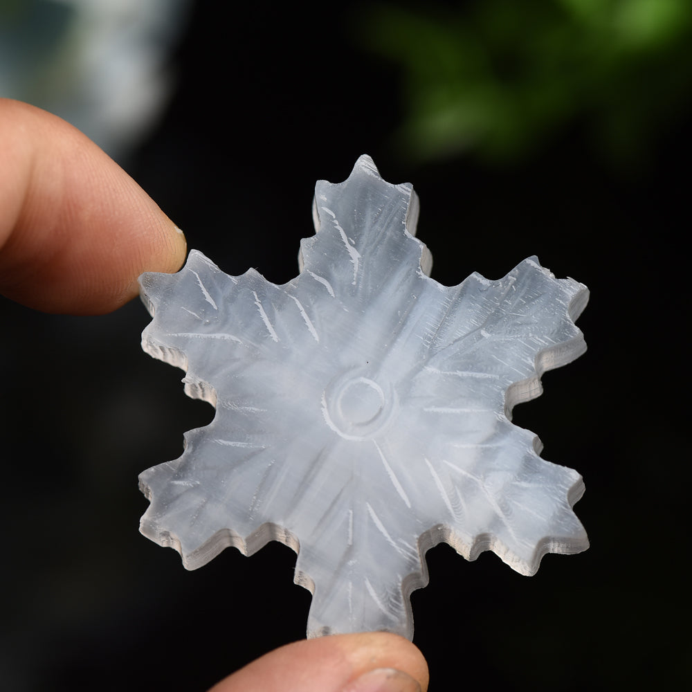 1.8" Selenite Snowflakes Carving Bulk Wholesale