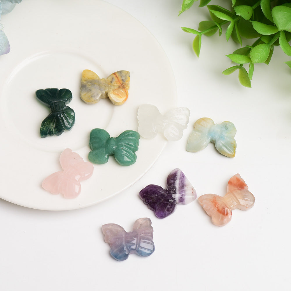 Mixed Crystal Mini Butterfly Carving Bulk Wholesale