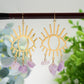 Eye Shape Design Earrings with Crystal Decor Bulk Wholesale