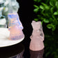 1.9" Rose Quartz Pink Opalite Sailor Moon Carving Bulk Wholesale