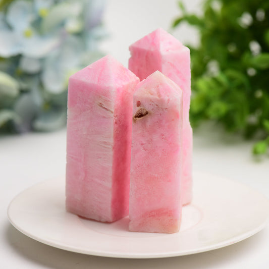 2.5"-3.5" Pink Aragonite Crystal Tower Bulk Wholesale