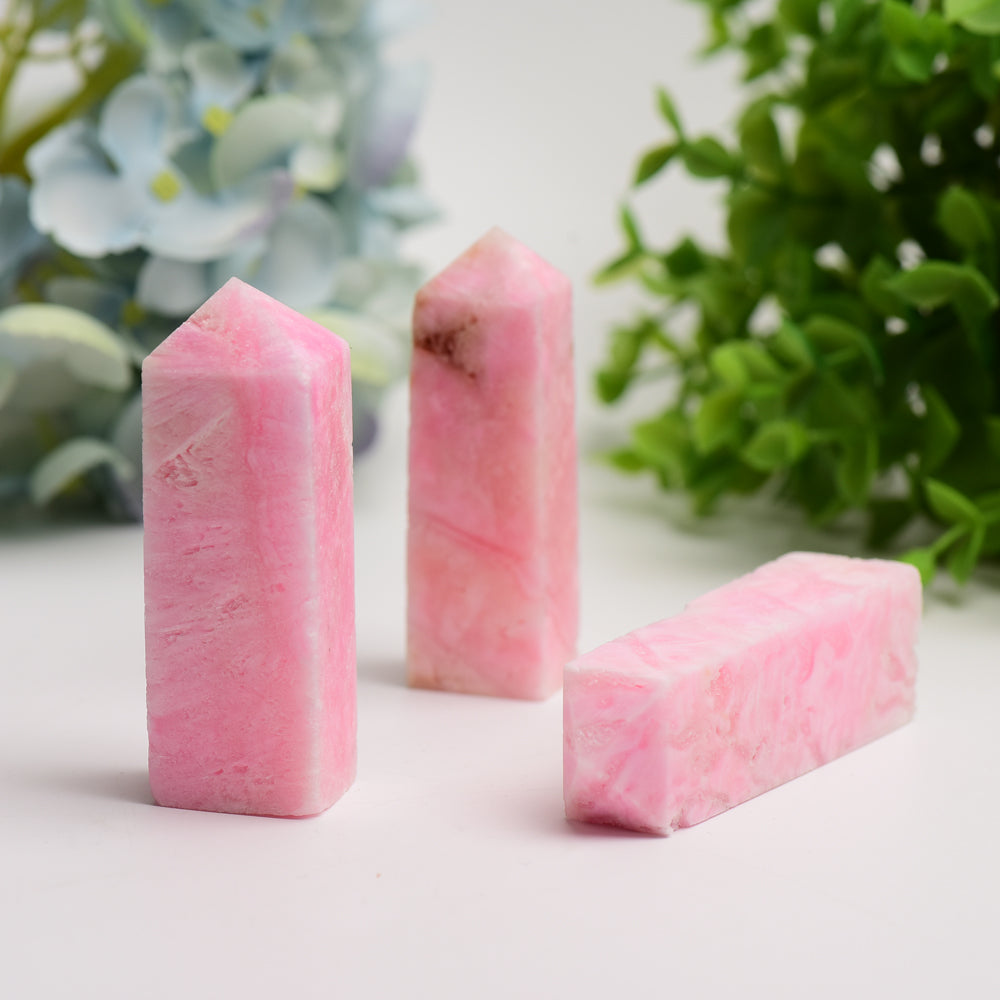 2.5"-3.5" Pink Aragonite Crystal Tower Bulk Wholesale