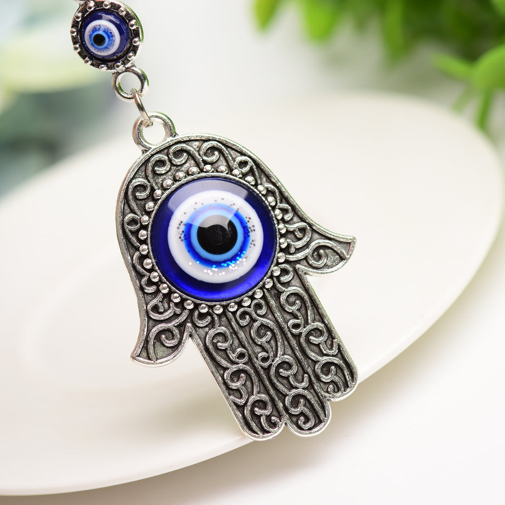 Metal Hand Shape with Evil's Eye Key Chain Bulk wholesale