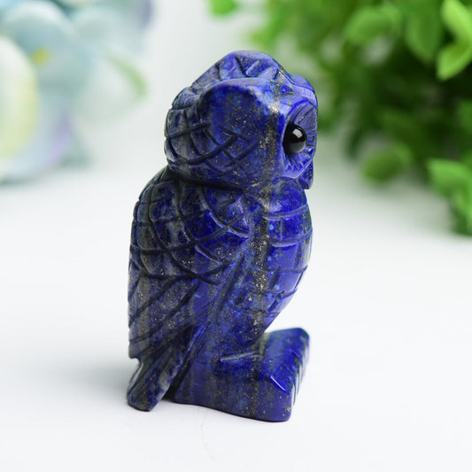 2.6" Lapis Lazuli Owl Crystal Carving Bulk Wholesale