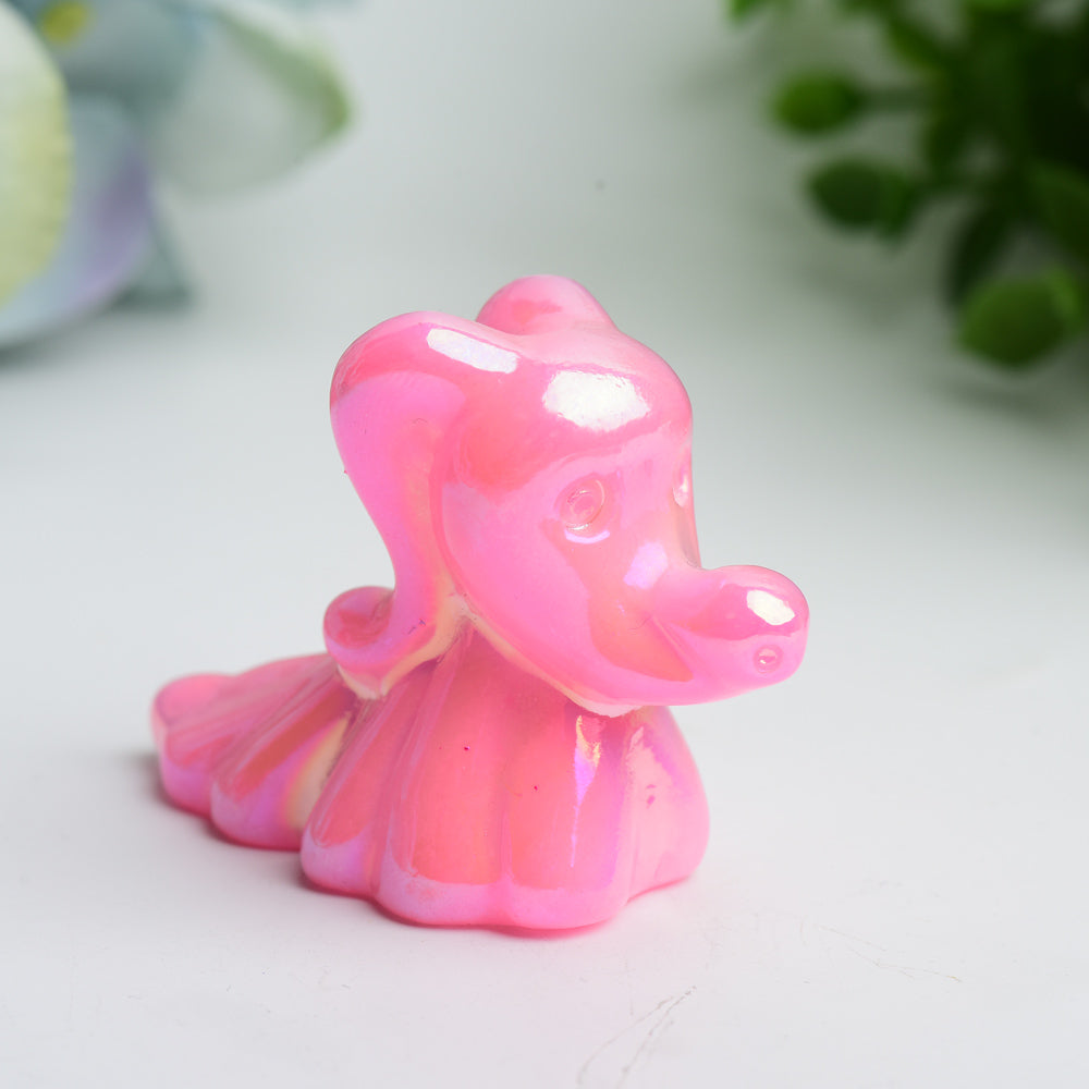 Aura Pink Cartoon Crystal Carvings Bulk Wholesale