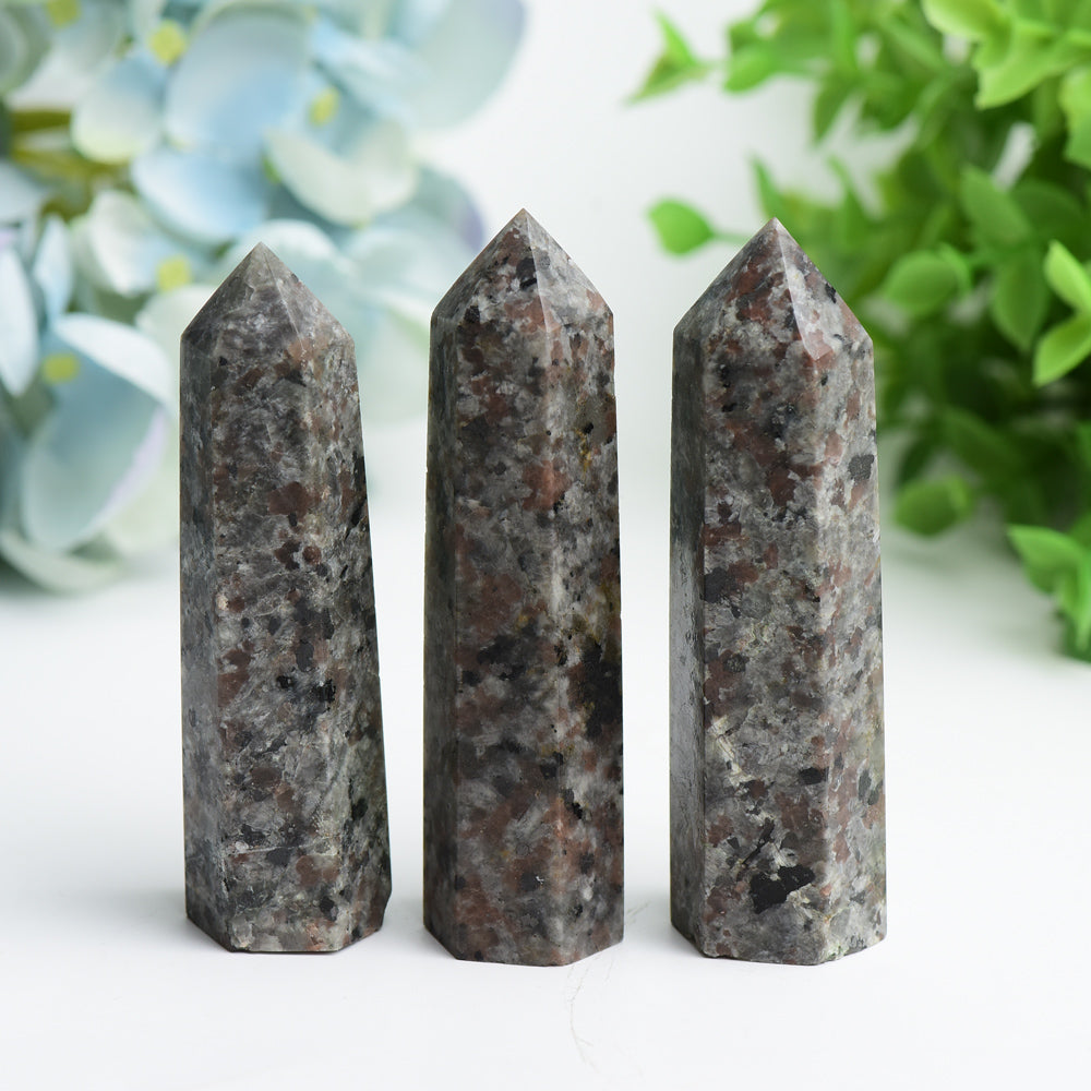 2.5"-4.0" Yooperlite Crystal Points Bulk Wholesale