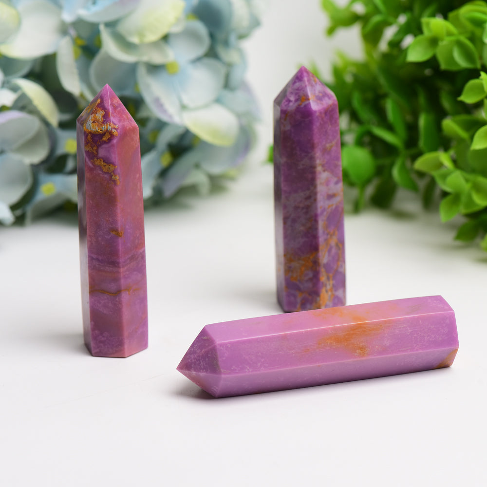 3.0"-4.0" Phosphosiderite Crystal Point Bulk Wholesale