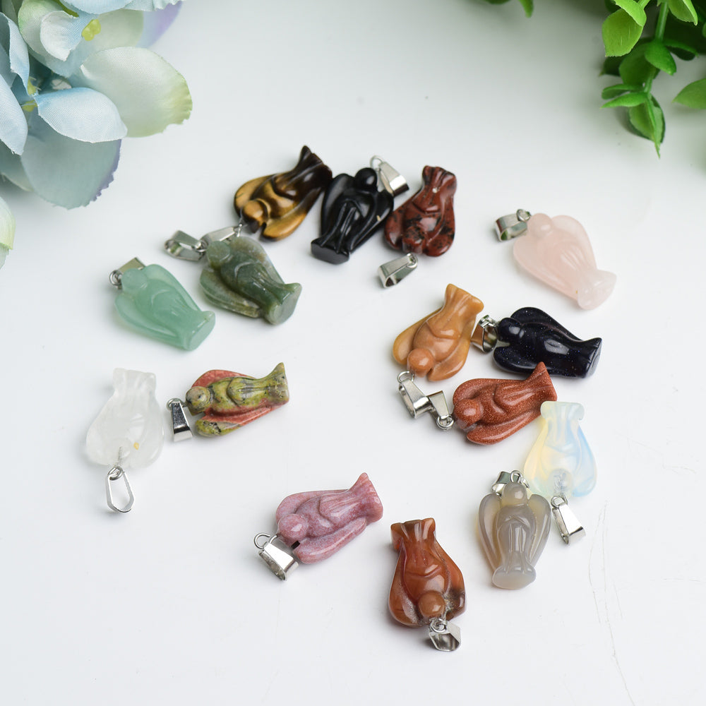 Mixed Crystal Mini Angel Pendant Bulk Wholesale