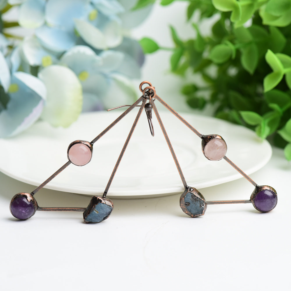 Geometry Figure Design Crystal Deocr Earrings Bulk Wholesale