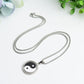 Yin-yang Taichi Design with Silver Chain Crystal Necklace Bulk Wholesale