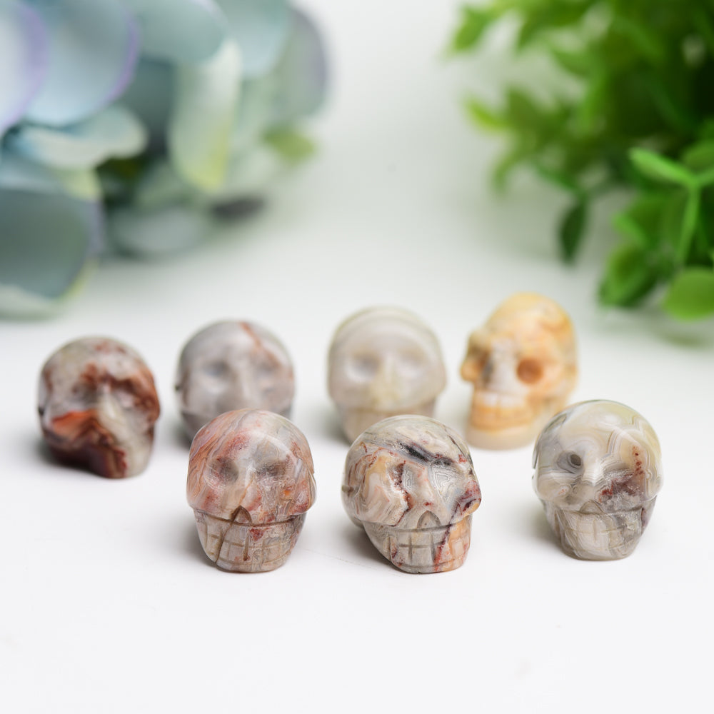 0.92" Mexican Onyx Mini Skull Crystal Carving Bulk Wholesale