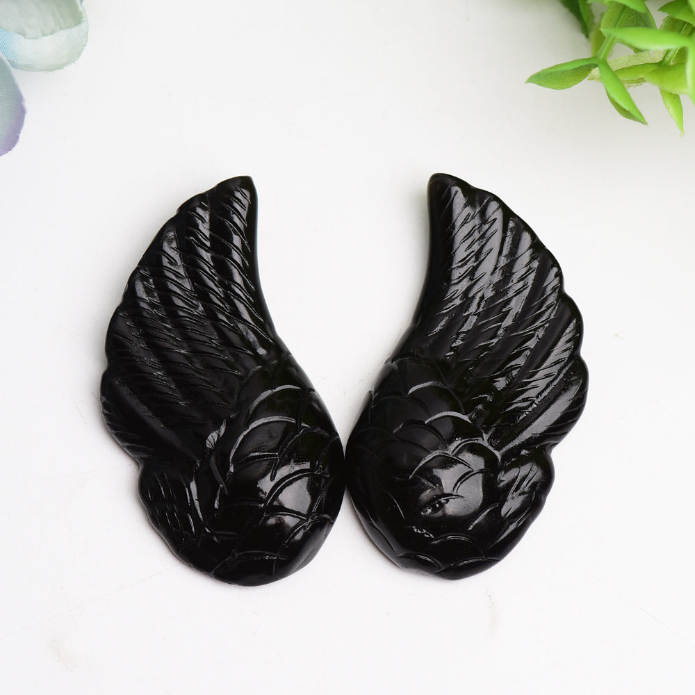 2.4" Mixed Crystal Wings Carving Bulk Wholesale