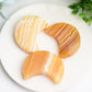 2.0" Orange Calcite Moon Crystal Carving Buk Wholesale