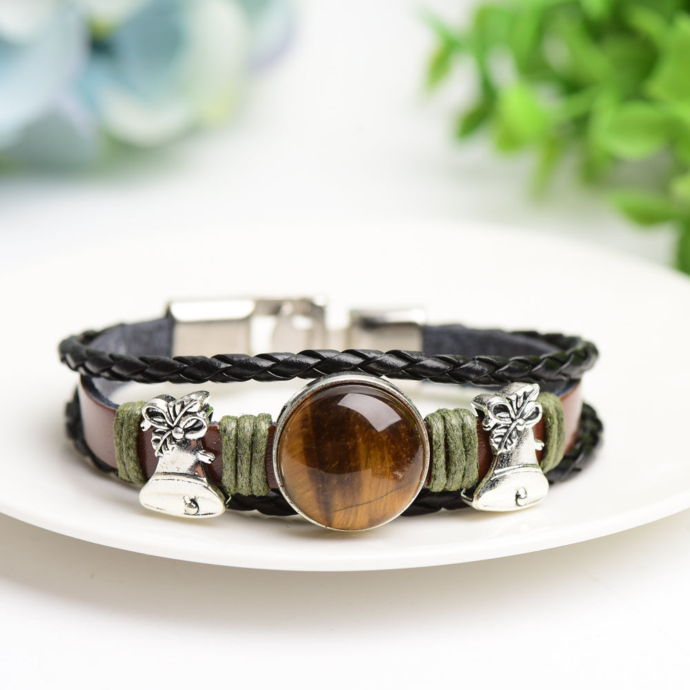 Mixed Crystal Bracelet with Metal Snap Joint Bulk Wholesale