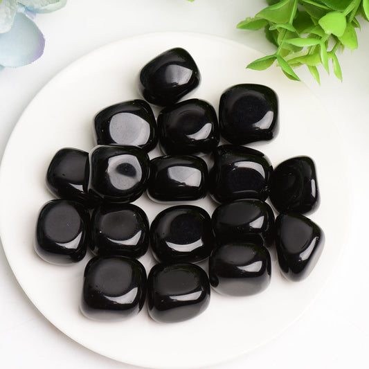 Black Obsidian Crystal Tumbles Bulk Whoelsale