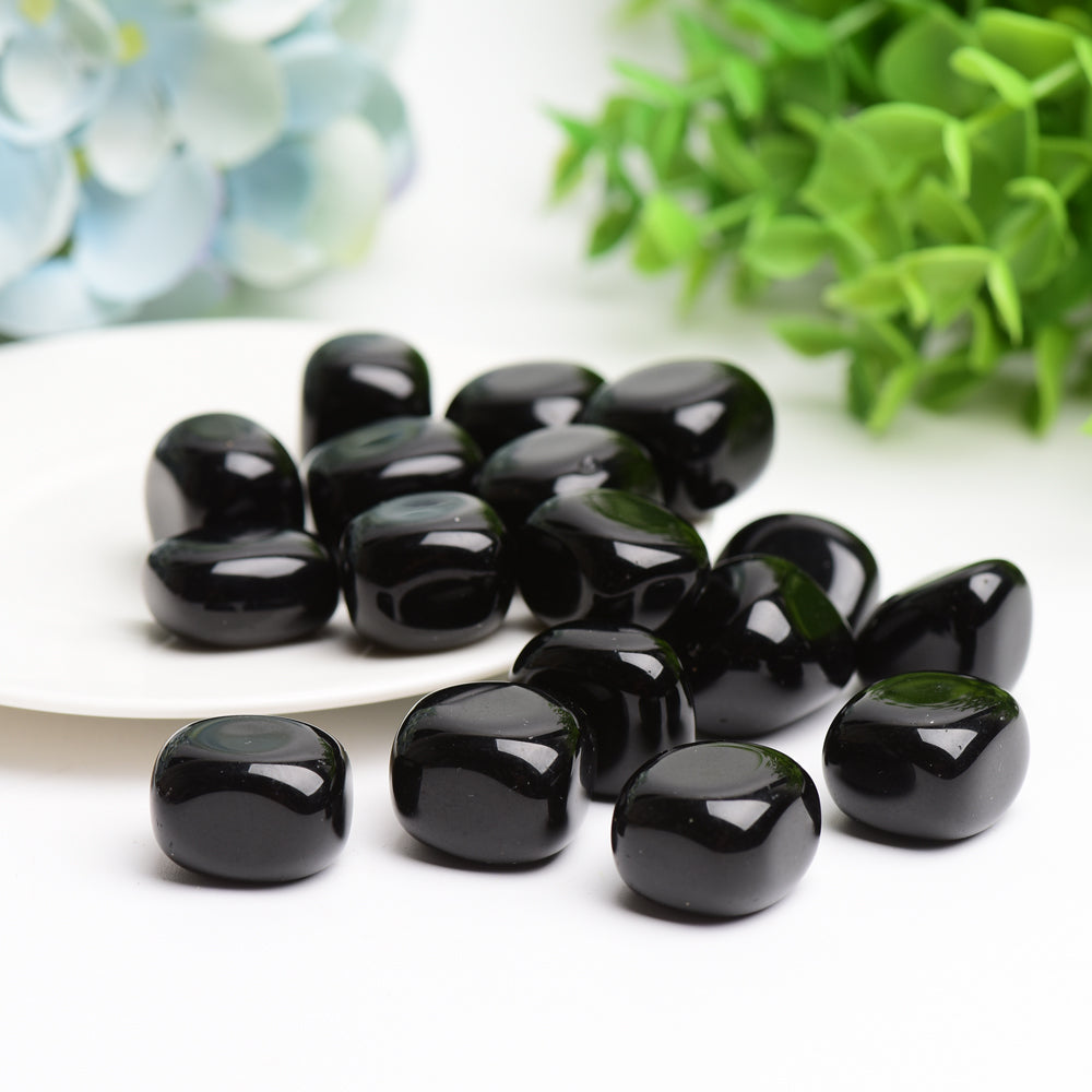 Black Obsidian Crystal Tumbles Bulk Whoelsale