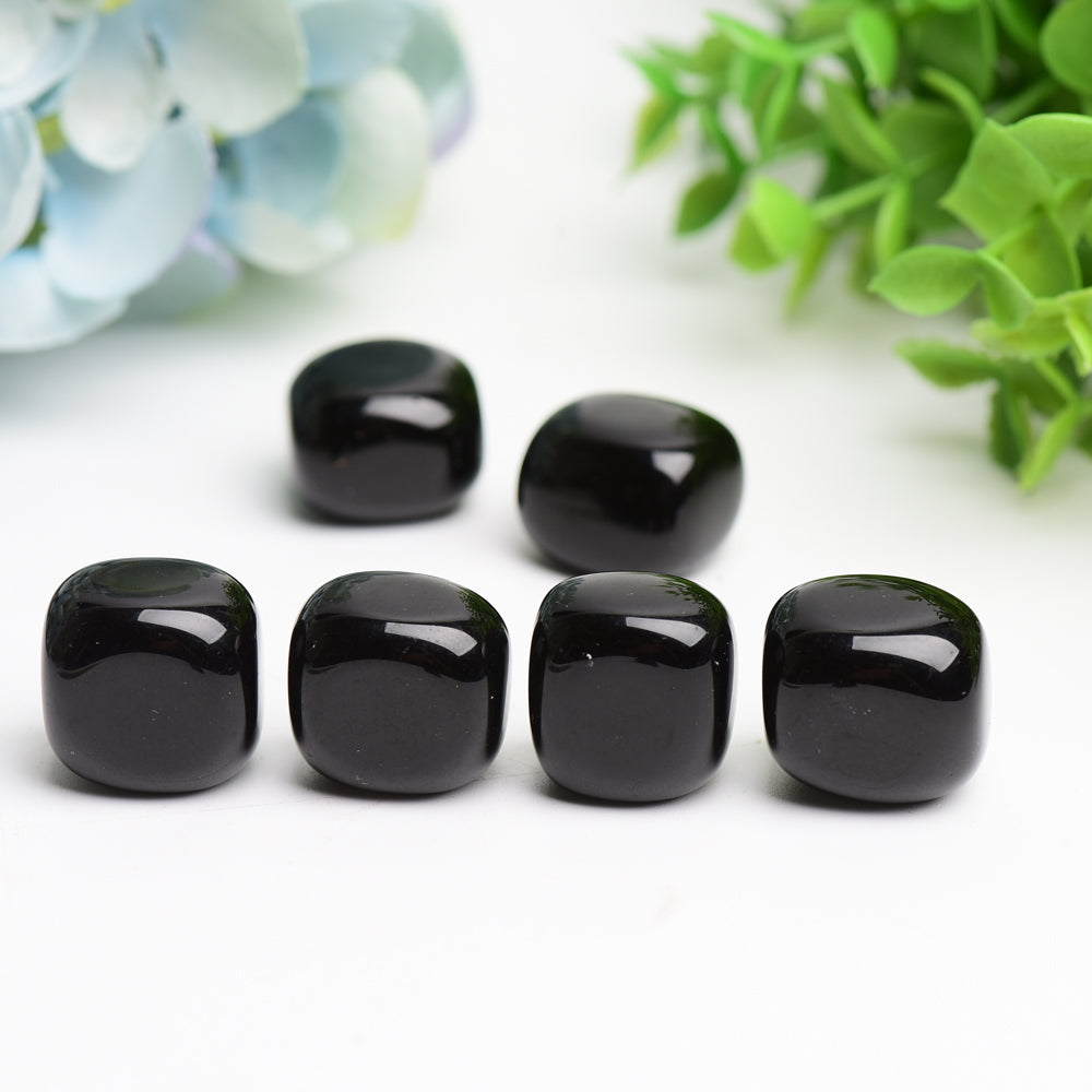 Black Obsidian Crystal Tumbles Bulk Whoelsale