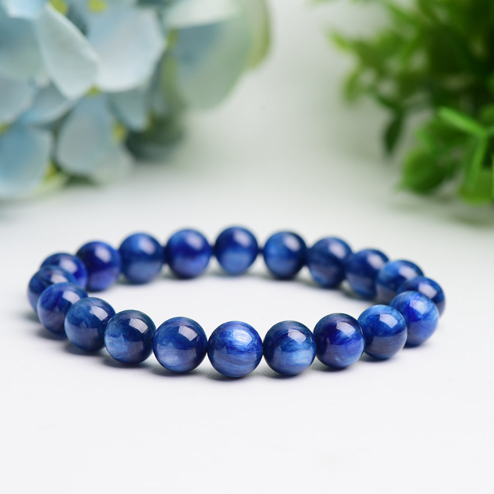 10mm Blue Kyanite Crystal Bracelet Bulk Wholesale