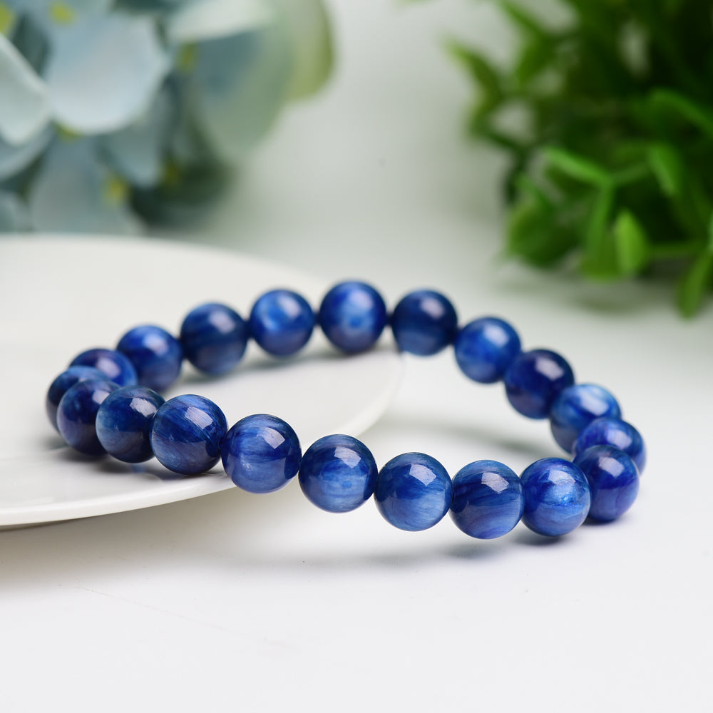 10mm Blue Kyanite Crystal Bracelet Bulk Wholesale