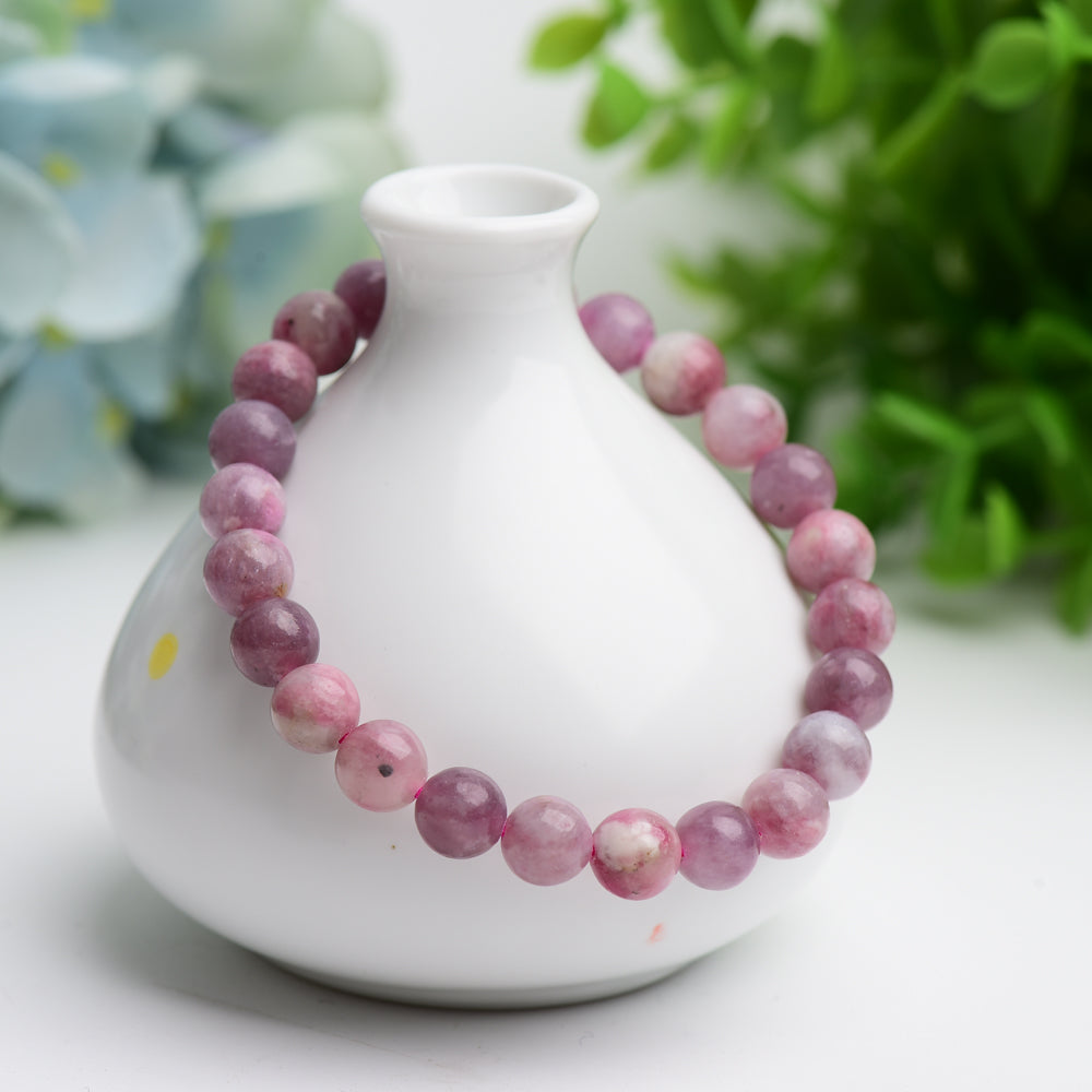 8.0mm-10.5mm Pink Tourmaline Bracelet Bulk Wholesale