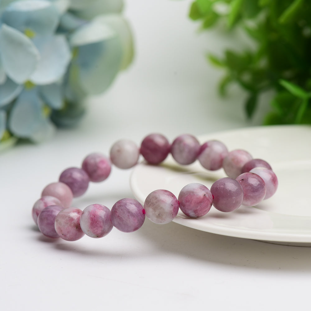 8.0mm-10.5mm Pink Tourmaline Bracelet Bulk Wholesale