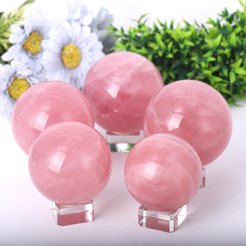 2.0"-4.5" Rose Quartz Sphere Best Crystal Wholesalers