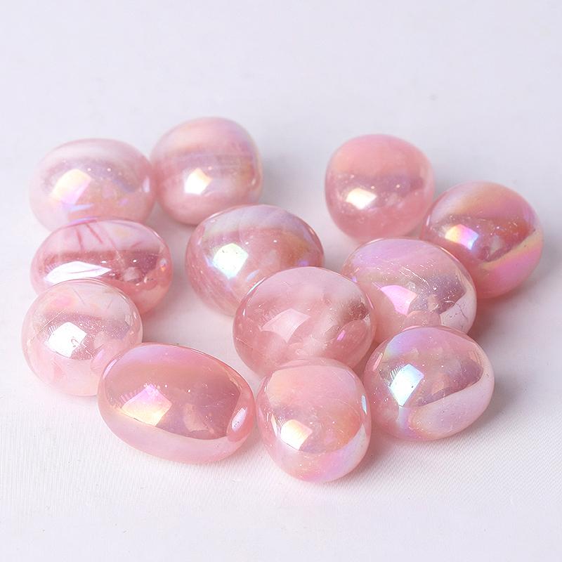 0.1kg Aura Rose Quartz bulk tumbled stone Best Crystal Wholesalers