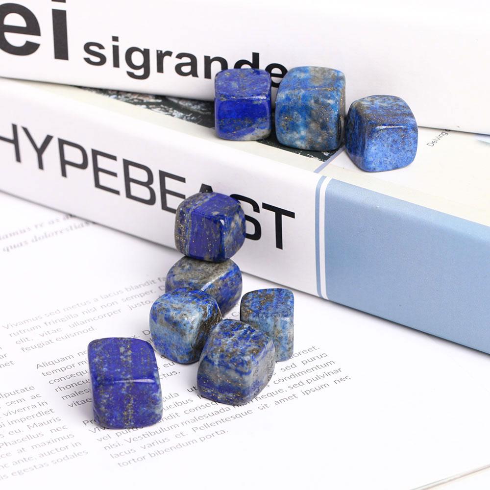 0.1kg Natural Polished Stones Blue Lapis Lazuli bulk tumbled stone Crystal Cubes Best Crystal Wholesalers