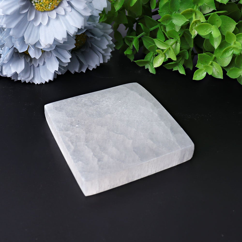 3" Square Selenite Coaster Best Crystal Wholesalers