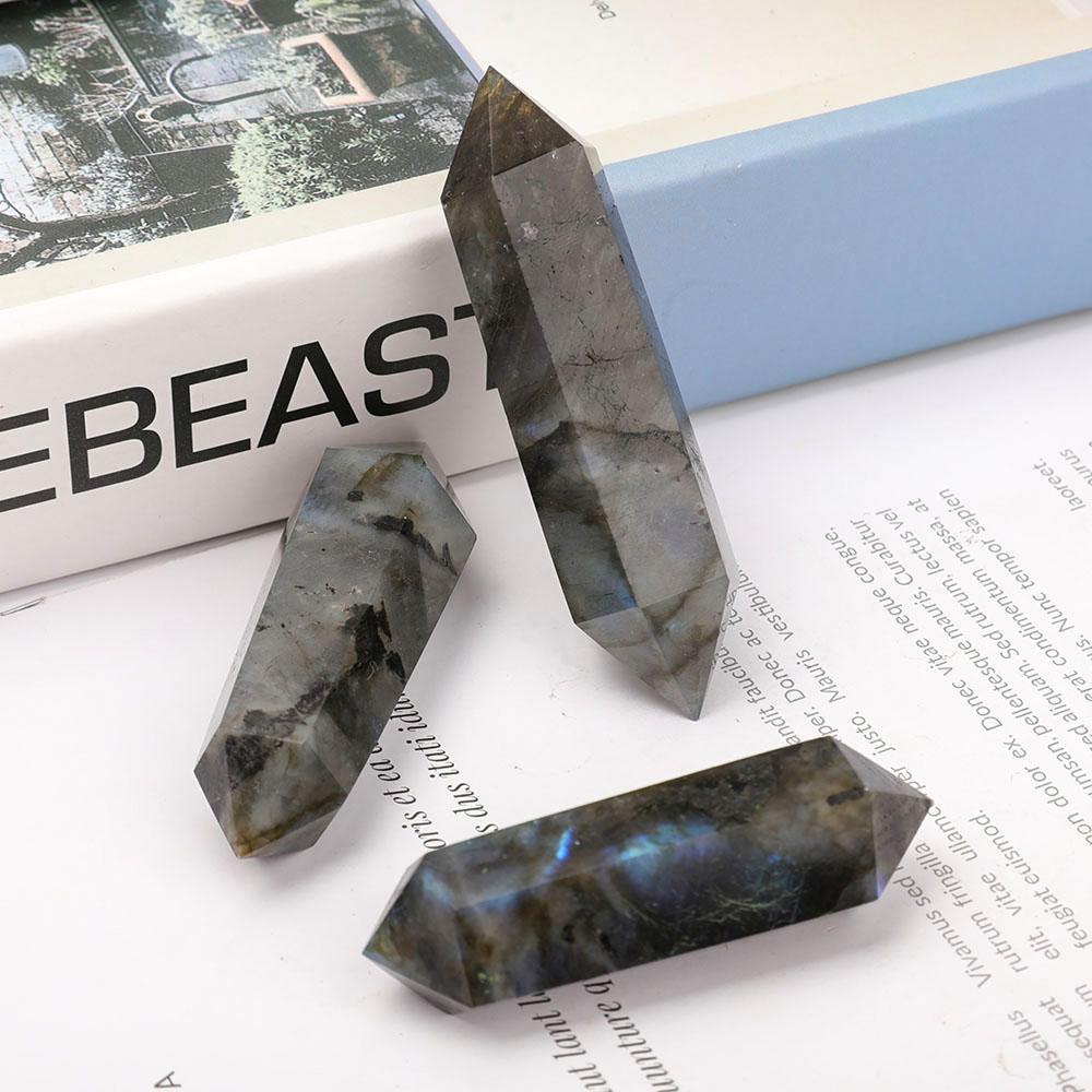 Set of 3 Labradorite Double Terminated Towers Points Bulk Best Crystal Wholesalers