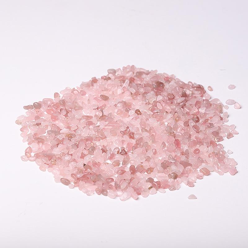 0.1kg Different Size High Quality Natural Rose Quartz Chips Crystal Chips for Decoration Best Crystal Wholesalers