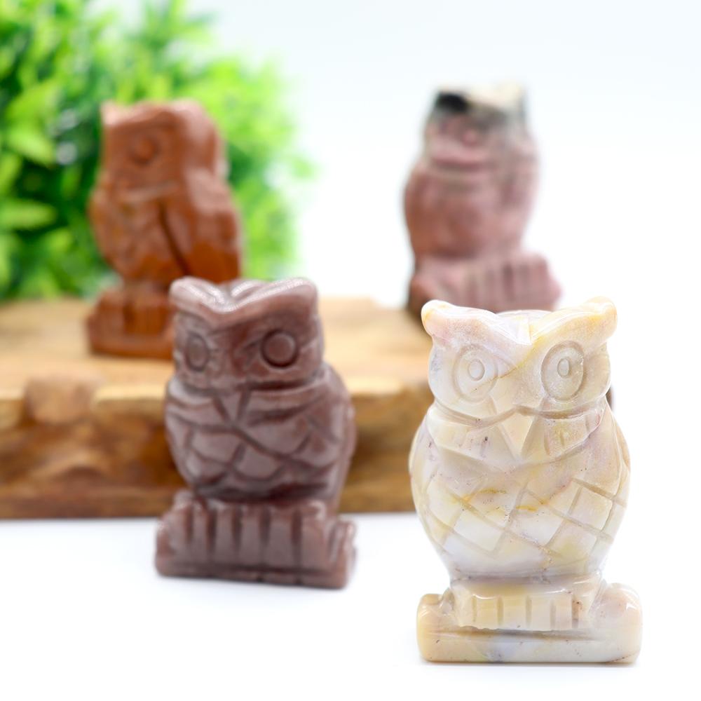 Hand Carved Owl Shaped Crystal Animal Carving Best Crystal Wholesalers