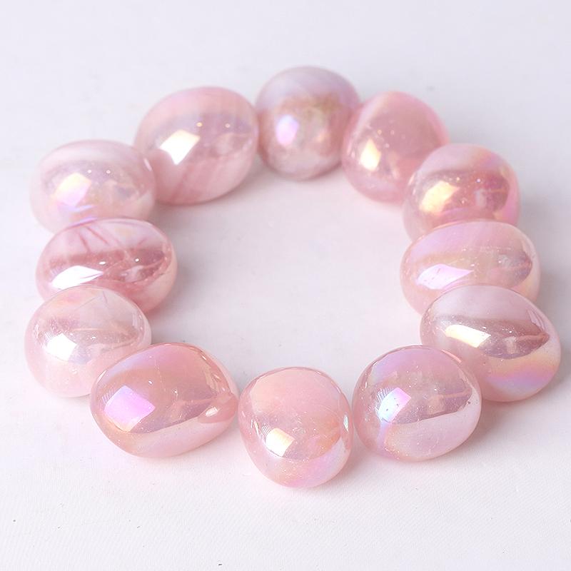 0.1kg Aura Rose Quartz bulk tumbled stone Best Crystal Wholesalers