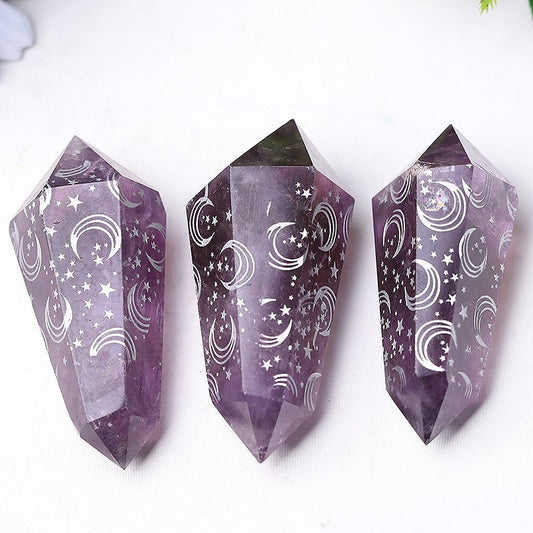 2.5" Amethyst Double Terminated Towers Points Bulk Best Crystal Wholesalers